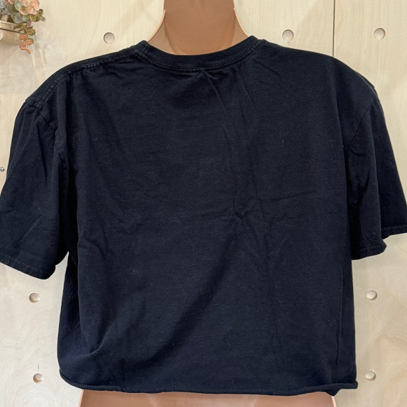 Prince Purple Rain Graphic Tee Size XXL? Bust 25" Flat Black Cropped T-Shirt - Picture 4 of 5